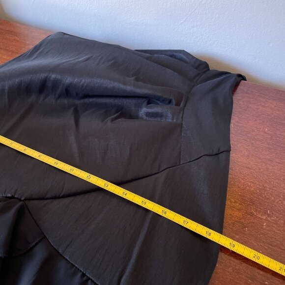 Y2K Vintage City Triangles Black Strapless  Ruffle Prom Dress Size S goth fairy - Picture 8 of 8